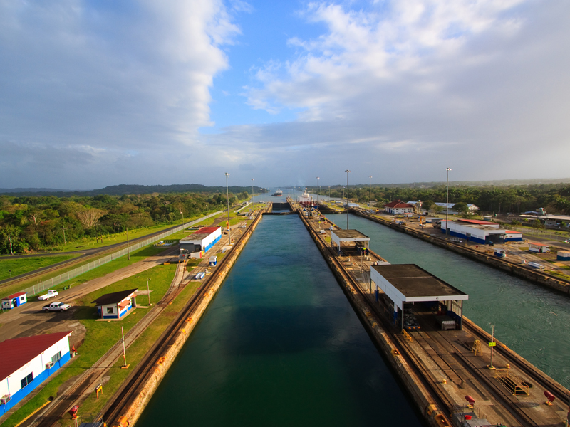 Central america cycling Panama Canal